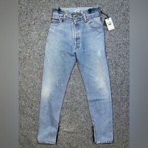 Re/Done Light Blue Straight Jeans